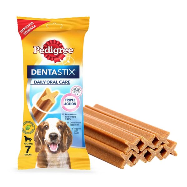 Pedigree Dentastix Mono Dog Chew for Medium Breed Oral Care (3 Sticks - 77gm)